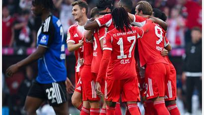 Bild: Sven Hoppe/dpa
Der FC Bayern hatte gegen den Hamburger SV viel Grund zum Jubel.