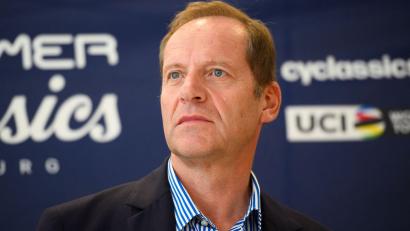 Bild: Gregor Fischer/dpa
Christian Prudhomme spricht über einen möglichen Tour-Start 2030 in Deutschland. (Archivbild)
