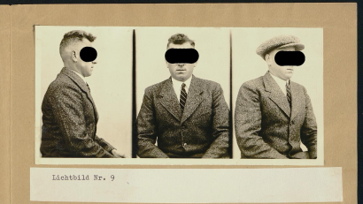 Bild: Staatsarchiv Amberg
Bilder des Täters nach seiner Verhaftung in der Nähe von Augsburg