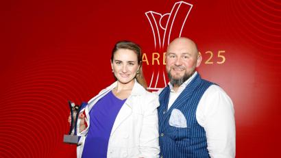 Bild: Georg Wendt/dpa
Endlich zu dritt: Elena Semechin und ihr Mann Phillip freuen sich über Sohn Klaus Phillip. (Archivbild)
