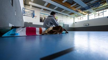 Bild: Guido Kirchner/dpa
In Münster mussten Studenten ohne Wohnung auch schon in Turnhallen schlafen.