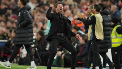 Bild: Jon Super/AP/dpa
Gilt als emotional: Diego Simeone, Trainer von Atlético Madrid.