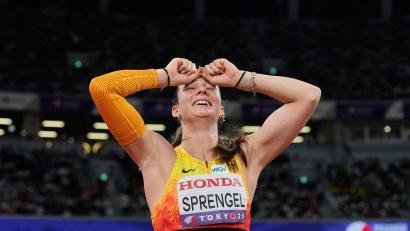 Bild: Matthias Schrader/AP/dpa
Sandrina Sprengel durfte sich über einen starken fünften Platz im Siebenkampf freuen.