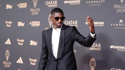 Bild: Adam Davy/PA Wire/dpa
Gewinner des Goldenen Balls: Ousmane Dembélé von Paris Saint-Germain.
