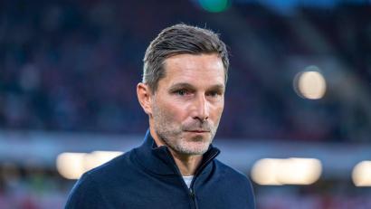 Bild: David Inderlied/dpa
Hertha-Trainer Stefan Leitl will eine aktive Mannschaft auf dem Platz sehen.