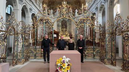 Bild: Peter Donhauser
"Orgelquartett" im Kloster Fischingen, links Organist Christian Döhring, der Kontaktmann zu St. Georg