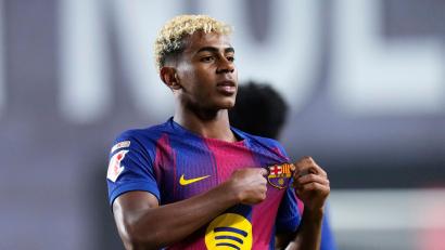 Bild: Manu Fernandez/AP/dpa
Von ihm kann der Fan ein Sondertrikot kaufen: Lamine Yamal. (Archivbild)