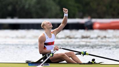 Bild: Sebastian Kahnert/dpa
Oliver Zeidler gewinnt bei der WM Silber. (Archivbild)