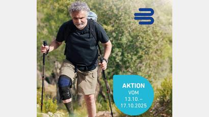 Bild: exb
Bei Riedel Orthopädie kann die Knie-Orthese " GenuTrain® OA" kostenlos getestet werden.