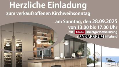 Bild: exb
Das Küchenstudio Amann lädt am 28. September 2025 von 13 bis 17 Uhr ein.