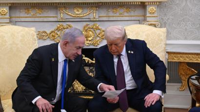 Bild: Avi Ohayon/Israel Gpo/ZUMA Press Wire/dpa
US-Präsident Trump hat einen Plan zur Beilegung des Gaza-Kriegs vorgelegt.