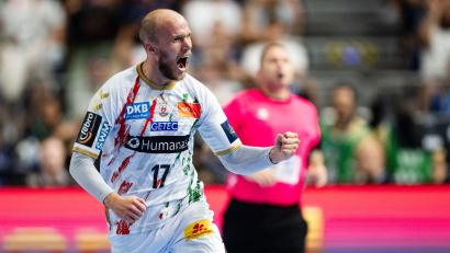 Bild: Marius Becker/dpa
Tim Hornke war bei der Halbfinalniederlage des SCM bester Torschütze