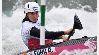 Bild: Sebastian Kahnert/dpa
Ricarda Funk holte ihre erste Medaille bei der Kanuslalom-WM.