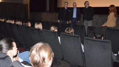 Bild: Kunz
Kameramann Klaus Fuxjäger, Lions Club Präsident Franz Wacht, Peter Märtin und Elisabeth Märtin präsentieren den Film.
