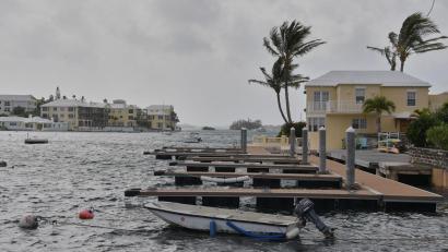 Bild: Anthony Wade/AP/dpa
Hurrikan „Imelda“ hat die Inselgruppe Bermuda im Nordatlantik erreicht.