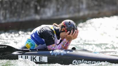 Bild: Christian Kolbert/Kolbert-Press/dpa
Elena Lilik aus Deutschland verpasst bei der WM in Australien im Canadier das Finale. (Archivbild)