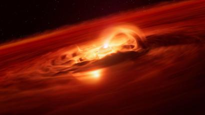 Bild: M. Kornmesser/ESO/L. Calçada/dpa
Sechs Milliarden Tonnen pro Sekunde: Dieser Planet ist wahrlich ein Gierschlund.