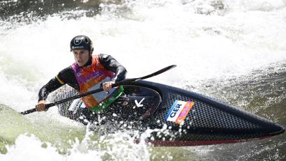 Bild: Dan Himbrechts/AAP/dpa
Ricarda Funk zieht ins WM-Finale ein und landet dann auf Platz vier im Kajak-Wettbewerb.
