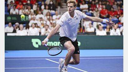 Bild: --/kyodo/dpa
Yannick Hanfmann hat eine Überraschung gegen Novak Djokovic knapp verpasst.