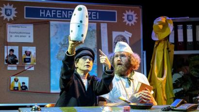 Bild: Rudi Ott
Um einen gekenterten Kahn und ein seltsames Vogelei geht es im Theaterstück „Baby Dronte“.