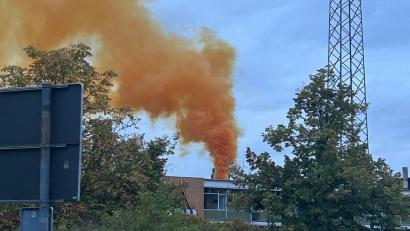 Bild: Ralt Hettler/dpa
Warnung: Gaswolke über Aschaffenburg