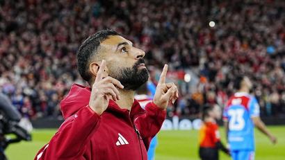 Bild: Peter Byrne/PA Wire/dpa
Hat mit Ägypten die WM-Teilnahme geschafft: Mohamed Salah. (Archivbild)