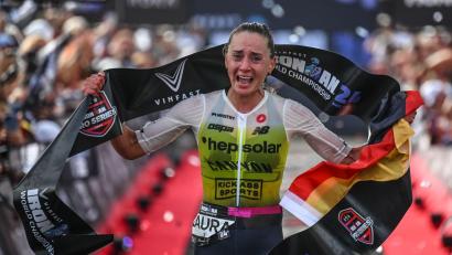 Bild: Bartlomiej Zborowski/Activ’Images/IRONMAN/dpa
Die bisherige Krönung ihrer Karriere: Der WM-Triumph von Nizza.