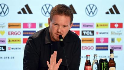 Bild: Federico Gambarini/dpa
Julian Nagelsmann berichtet über seine Torwart-Pläne.