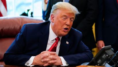 Bild: Alex Brandon/AP/dpa
Machado habe ihm den Preis gewidmet, erzählte Trump nach dem Gespräch. (Archivbild)