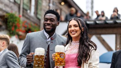 Bild: Matthias Balk/dpa
Alphonso Davies geht es wieder besser. (Archivbild)