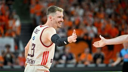 Bild: Jan-Philipp Strobel/dpa
Bayerns Welt- und Europameister Andreas Obst traf gegen Bamberg fünf Dreier. (Archivbild)