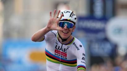 Bild: Gian Mattia D&#039;alberto/LaPresse via ZUMA Press/dpa
Sein fünfter Triumph bei der Lombardei-Rundfahrt: Tadej Pogacar