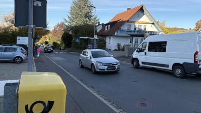 Bild: ge
Die Goethestraße hat eine hohe Verkehrsbelastung. In der 30er-Zone sind viele Fahrzeuge zu schnell unterwegs.