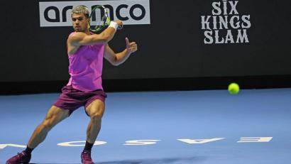 Bild: Felice Calabro/IPA via ZUMA Press/dpa
Carlos Alcaraz hat das Finale des Six Kings Slam in Saudi-Arabien erreicht.
