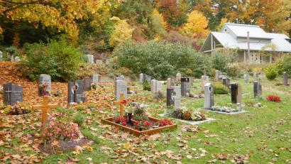 Bild: no
Herbstliche Stimmung auf dem Waldfriedhof in Illschwang. Auf Beschluss des Gemeinderats Illschwang werden die Gebühren für die verschiedenen Grabstellen und für die Stelenkammern, auch auf dem Friedhof in Bachetsfeld, zum 1. November 2025 angepasst.