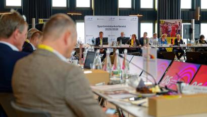 Bild: Uwe Anspach/dpa
Die Sportminister bekräftigen ihre Unterstützung für eine deutsche Olympia-Bewerbung.