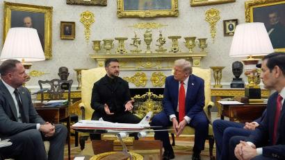 Bild: Julia Demaree Nikhinson/AP/dpa
Trump und Selenskyj treffen sich an diesem Freitag erneut im Weißen Haus. (Archivbild)