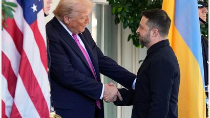 Bild: Alex Brandon/AP/dpa
Trump appelliert an Russland und die Ukraine.