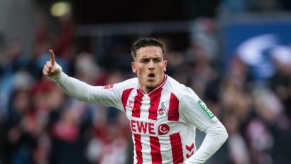 Bild: Marius Becker/dpa
Kölns Said El Mala jubelt über seinen Treffer zum Ausgleich.