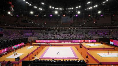 Bild: Bai Xuefei/XinHua/dpa
Warme Farben, kalte Luft: die IMS Arena.