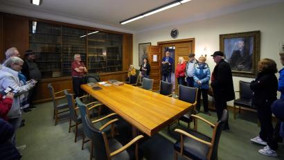 Bild: gac
Die geschichtsträchtige Konferenzbibliothek war das Zentrum der alten Maxhütten-Verwaltung.