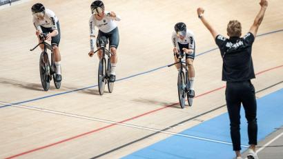 Bild: Mads Claus Rasmussen/Ritzau Scanpix Foto/AP/dpa
2024 gab es endlich wieder eine WM-Medaille für den Vierer. (Archivbild)