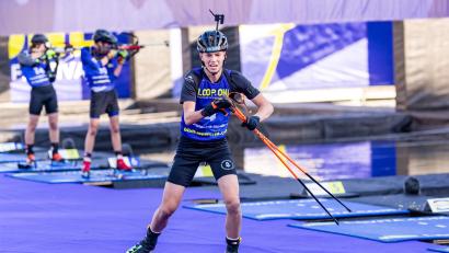 Bild: Grega Valancic/Voigt
Der Ebnather Laurenz Schopper wurde im Massenstart der Junioren in München Dritter.