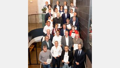 Bild: NACHTMANN Gruppe
Jubilare der NACHTMANN Gruppe für 25, 40, 45 und 50 Jahre mit Geschäftsleitung.