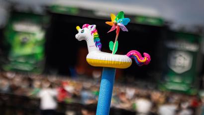 Bild: Moritz Frankenberg/dpa
Mehr als Kitsch: das Einhorn besitzt auch eine Symbolkraft. (Symbolbild)