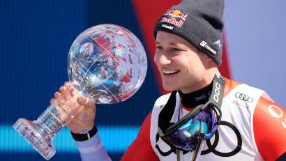 Bild: Robert F. Bukaty/AP/dpa
Auch in diesem Winter der Gejagte: Marco Odermatt aus der Schweiz. (Archivbild)