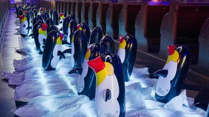 Bild: Gabi Schönberger
In der Josefskirche warteten Pinguine auf die Besucher.