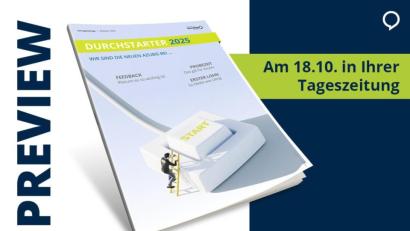 Bild: Agentur PR &amp; Content
„Durchstarter 2025“ – die Beilage mit den neuen Azubis der Region, hilfreichen Tipps und echten Einblicken in den Start ins Berufsleben.