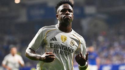 Bild: Miguel Oses/AP/dpa
Vinicius Junior sorgt in Madrid für Wirbel. (Archivbild)