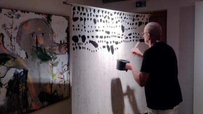 Bild: Heimatverein
Das neue Werk von Leo Schötz: ‚Eschenbach-Rhythm 667/2025‘ im Museum "Beim Taubnschuster".